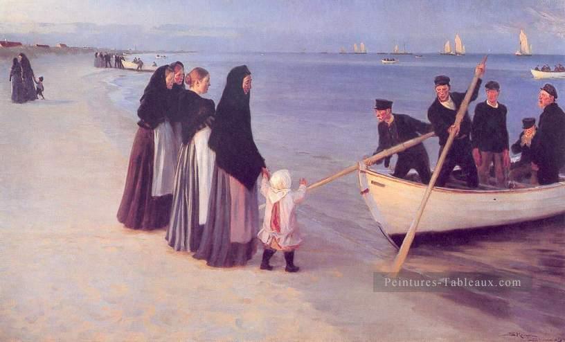 Pescadores en Skagen 1894 Peder Severin Kroyer Peintures à l'huile